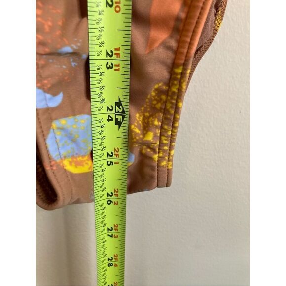 adidas Women's One Piece Swimsuit - Brown, Yellow, Blue - Picture 2 of 6